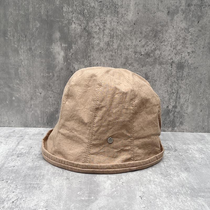 Bilateral Slack Linen Small Edge Bucket Hat Spring And Summer Face Small Retro Sunshade Basin Hat Versatile Bucket Hat