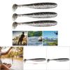 20PCS 7.5cm Soft Plastic Fishing Lures t tail Grub Worm Baits Fish Tackle Accessory(Black)