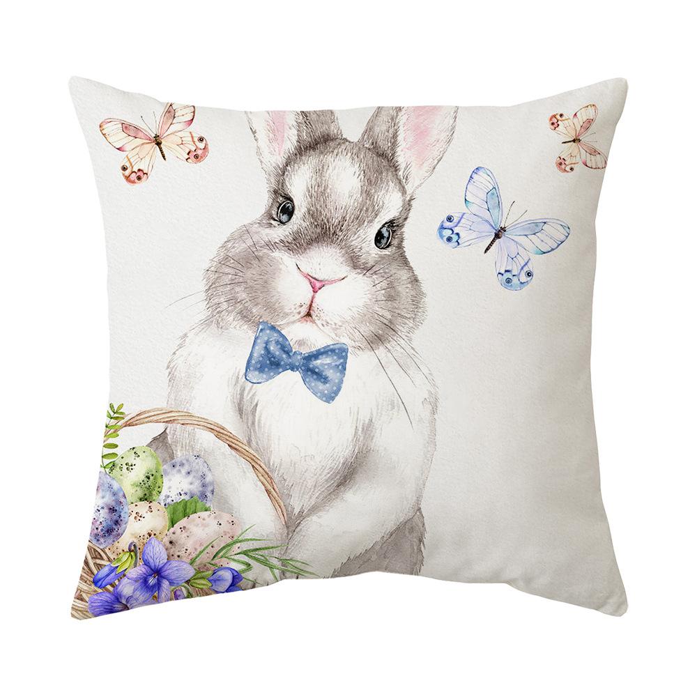 Easter Pillow New Sofa Pillow Cartoon Rabbit Pillow Cover
