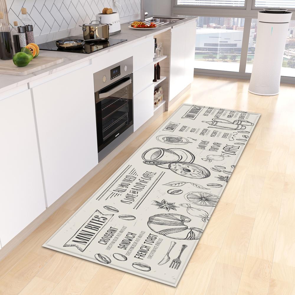 VIKAMA 1/2PCS Modern Kitchen Non-Slip Carpet Home Living Room Entrance Bathroom Balcony Decorative Bedroom Hallway Floor Mat