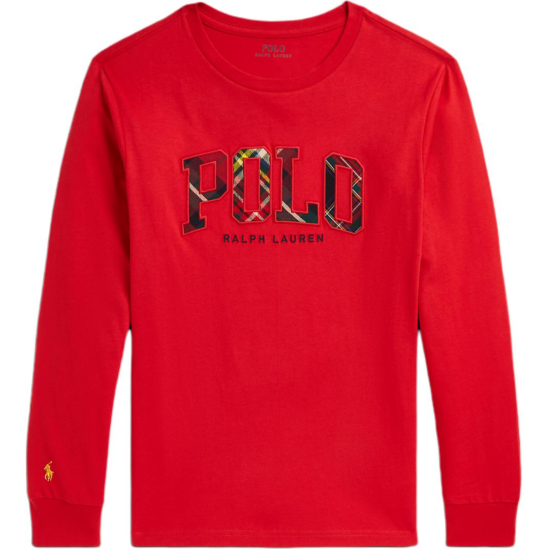 

Polo Ralph Lauren Kids Letter Print Round Neck Straight Fit Long Sleeve T-Shirt Kids tops Red CWPOTSHY8020933-600 L