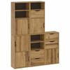 VidaXL Side Cabinets 5 Pcs ODDA 40x24x79 Cm Solid Pine Wood, Cabinet, Buffet, Kitchen Storage Furniture, Furniture of 3365356