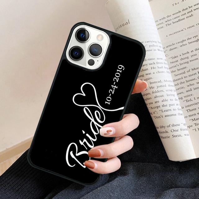 Personalised Wedding Mrs To Be Bride Phone Case Back Cover for iPhone 17 Air 16 15 14 13 11 12 Pro Max Plus Coque