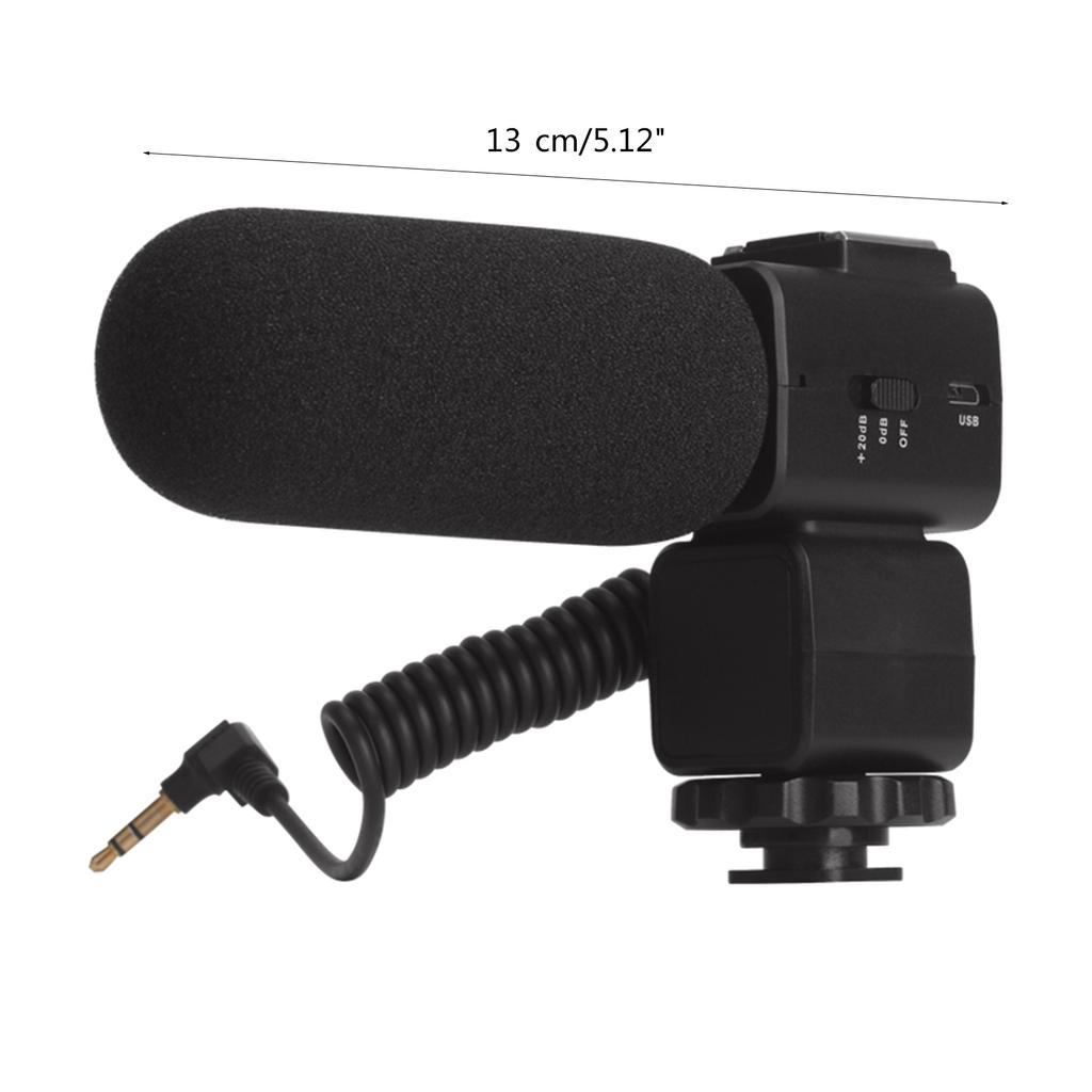 Mini Shotgun Microphone Cardioid Mini Condenser Mic for DSLR Cellphone in Photography Interviews Application