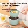 Non-slip Bottom Insulated Ramen Bowl Double-layer Noodle Bowl with Drain Basket  Cooking
