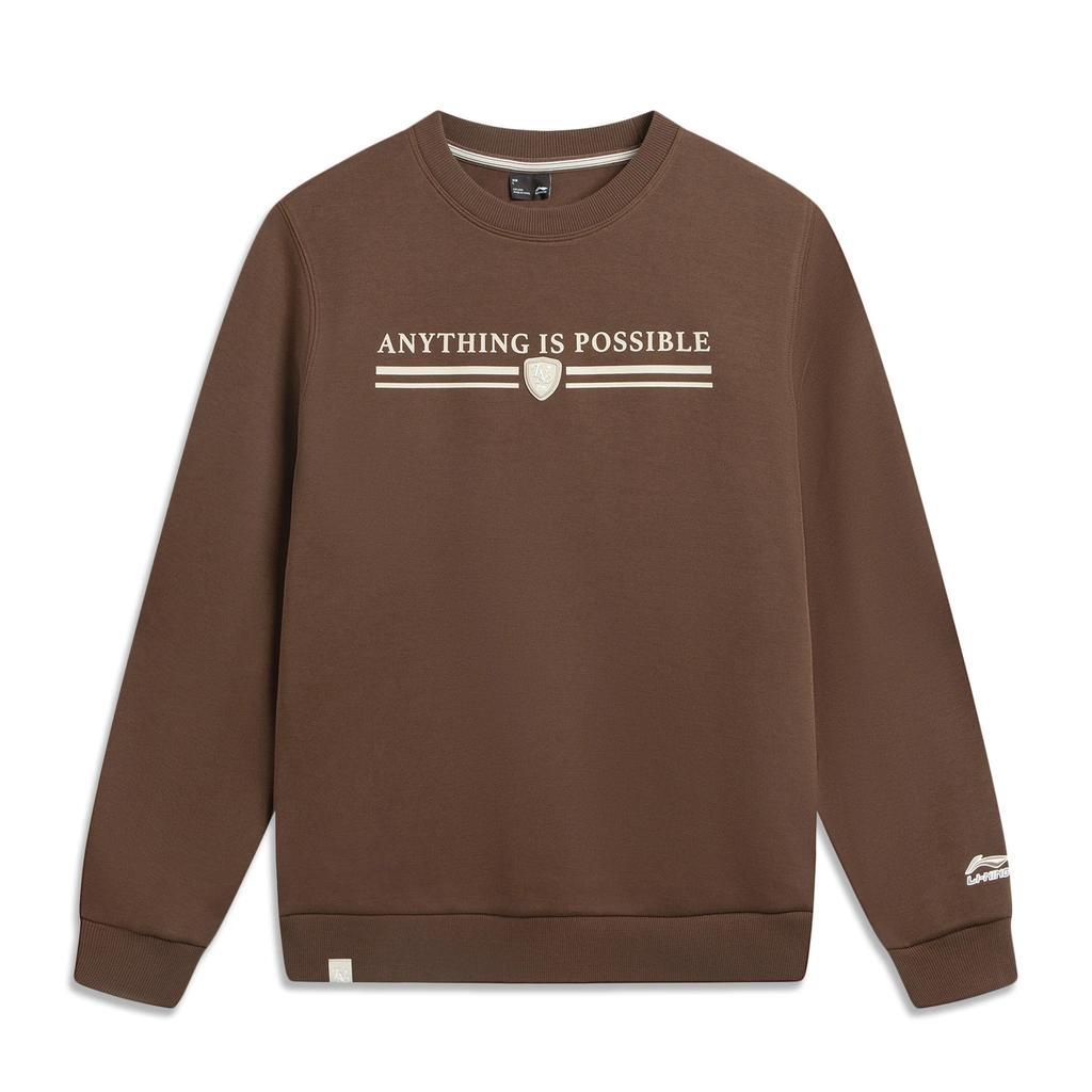 Li Ning Sports Trend Serie Rundhals-Pullover Buchstaben Bequem Vielseitig Sweatshirt Herren Sweatshirt AWDVA49-6