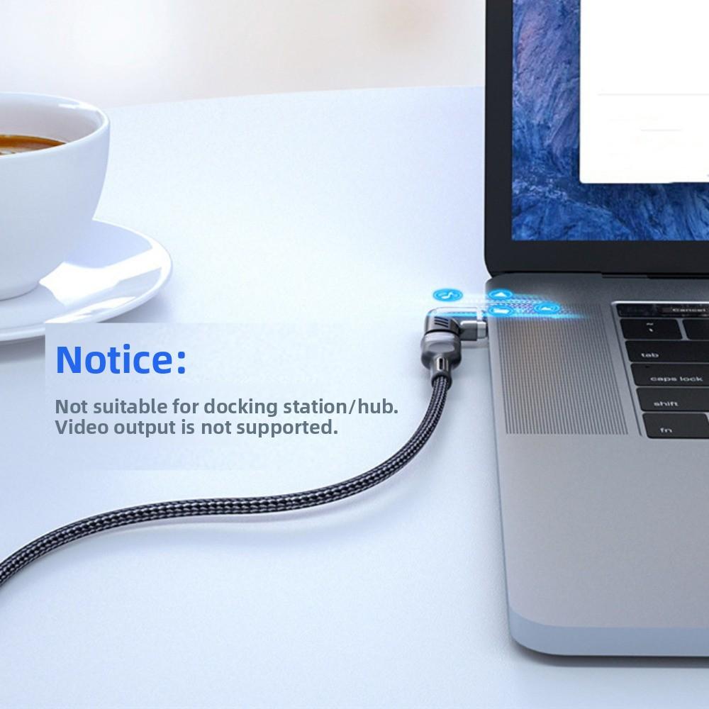 120W Power USB Type C Magnetic Adapter USB C To Type C Elbow Magnetic Adapter  Power Delivery