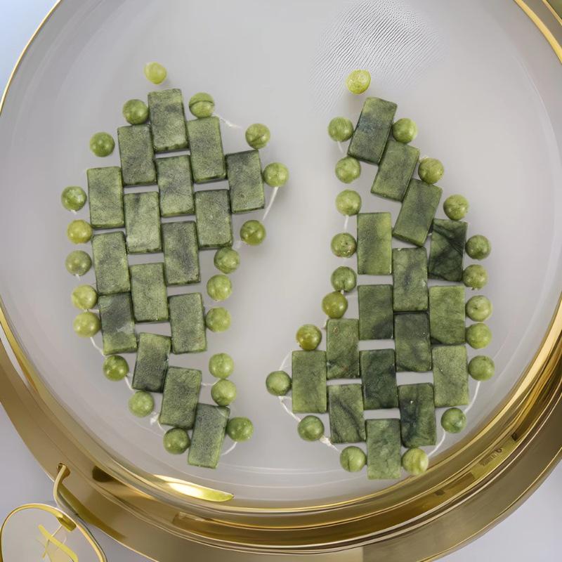 

Массажер для ухода за глазами из натурального нефрита - Зеленый косметический прибор для терапии здоровья лица и век