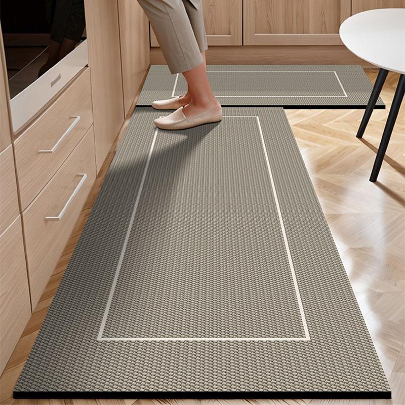 Küchenteppich Imitation Leinen Design Fußmatte Wasserabsorbierend Rutschfest Kieselgurmatten Badezimmerbereich Teppiche Tapetes De Cocina