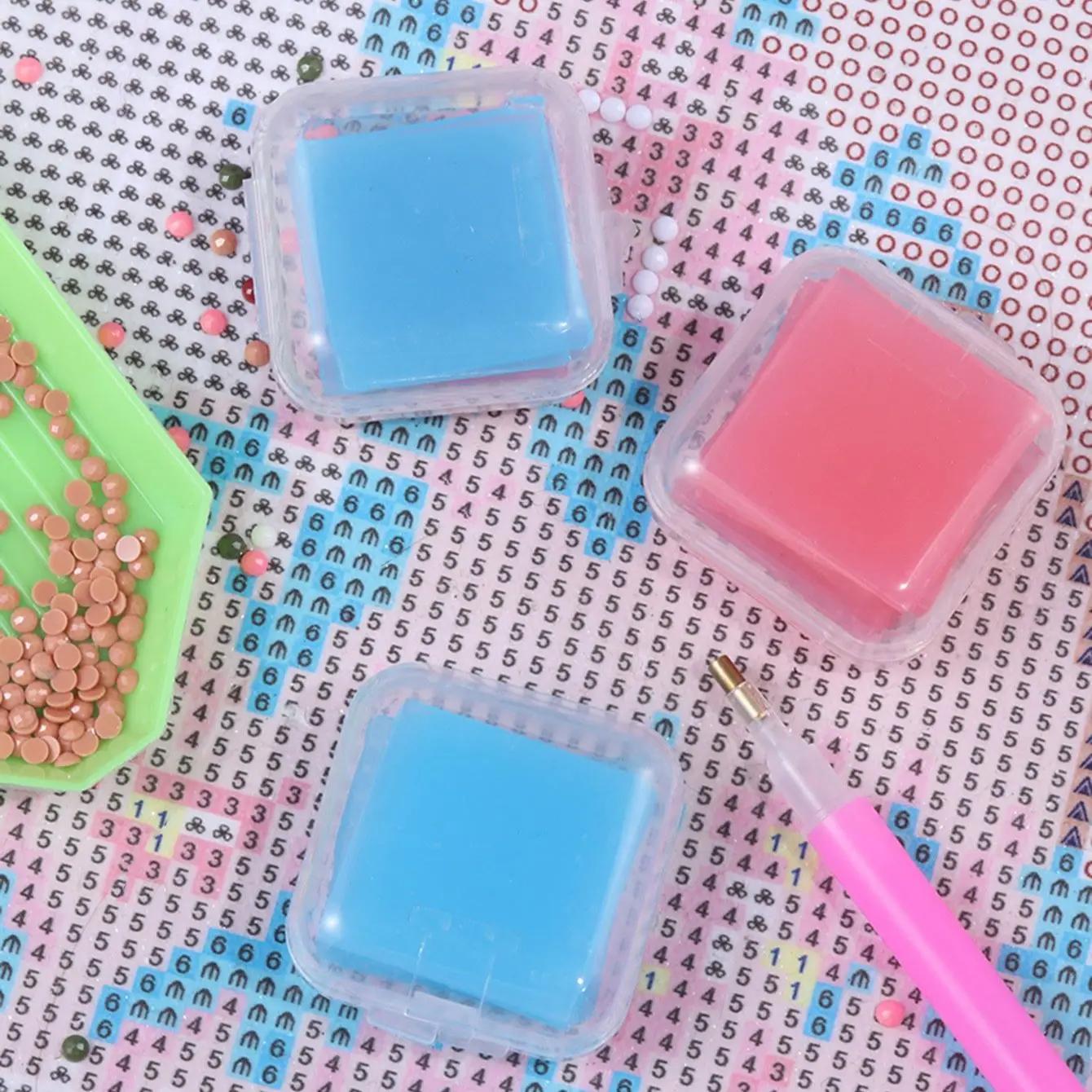 6pcs- Colorful Diamond Art Painting wax, DIY silicone clay 5D diamond painting tool