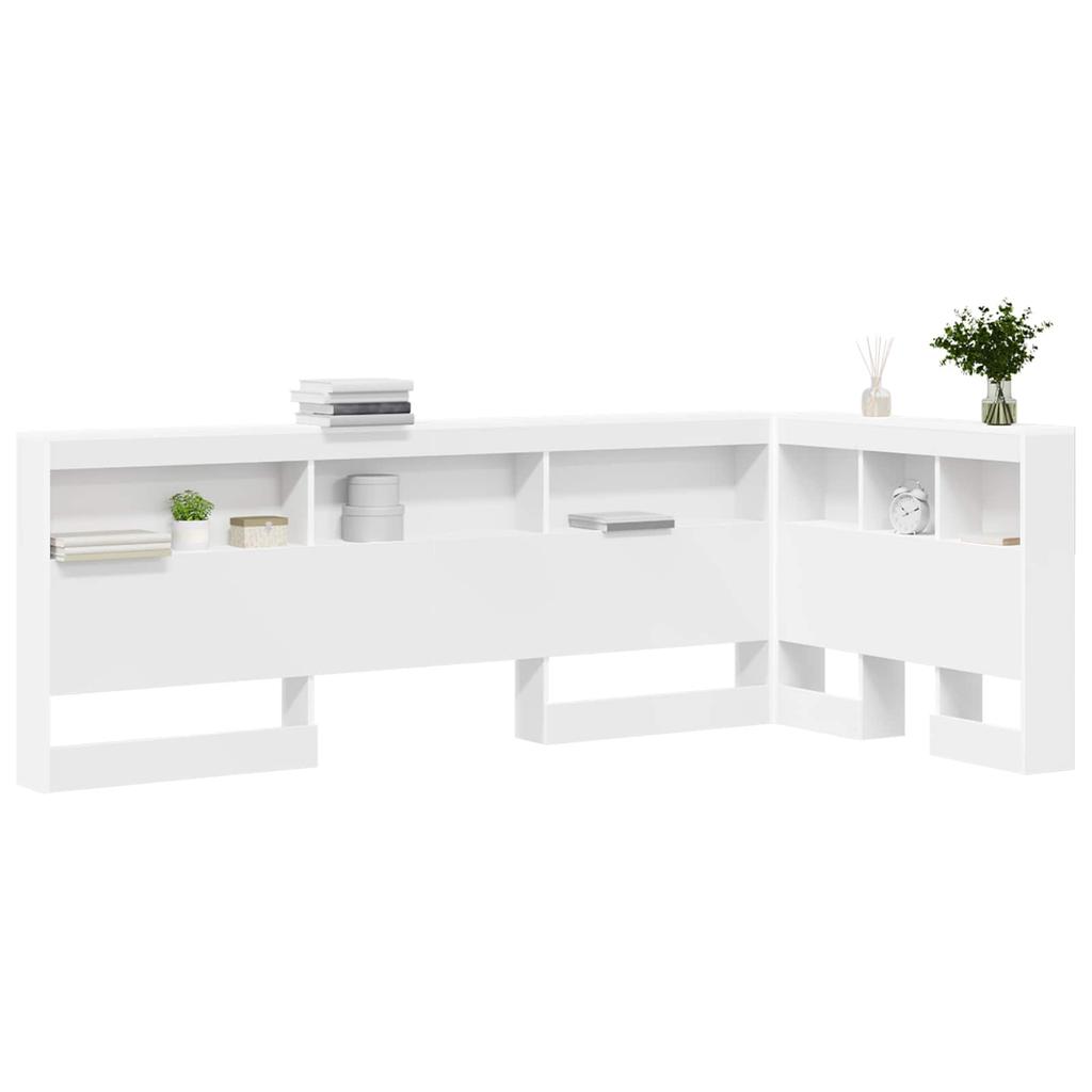 Storage Headboard with Shelf White 100 cm Engineered Wood