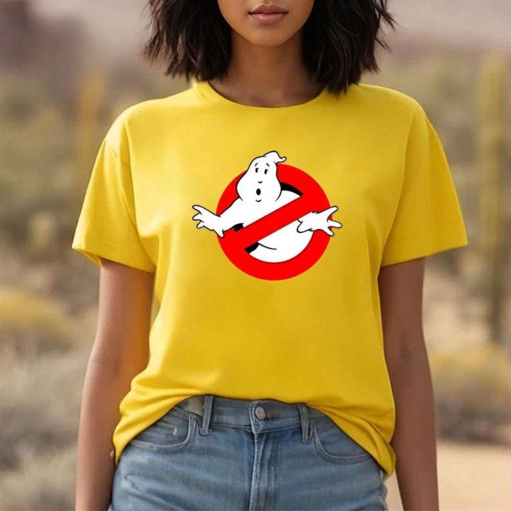 Vintage 80s Ghostbusters Graphic T Shirts Woman Man Halloween Comfortable High Quality Cotton Tshirt Classic Shortsleev
