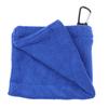 Square Microfiber Golf Ball Cleaning Towel Featuring Carabiner Hook for Water Absorption Club Head Wipe Cloth