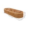 Rectangular Handwoven Imitation Rattan Kitchen Utensil Holder Flatware Organizer for Countertop Chopsticks Spice Jars Storage
