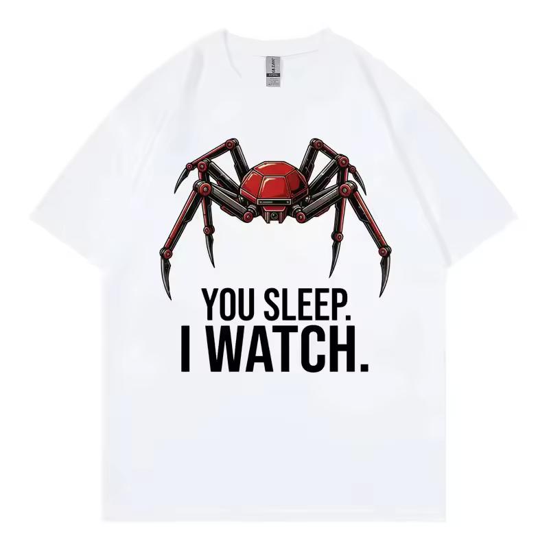 Funny You Sleep I Watch Meme T-shirt Women Casual Fashion Oversized T-shirts Summer O-Neck Short Sleeve T Shirt