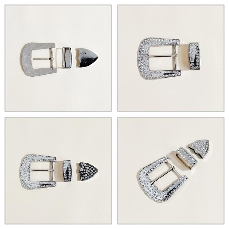 1pc/2pcs/3pcs Diamond Belt Buckle Elevates Look of Traditional Trousers and Costume Closure Belt Buckle Replacements