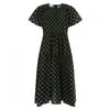Shop Women S Round Shirring Short Sleeve Long dreSS Black Rc Wdr 12077
