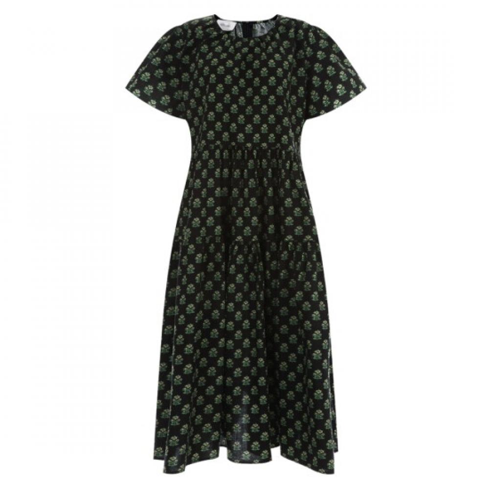 Shop Women S Round Shirring Short Sleeve Long dreSS Black Rc Wdr 12077