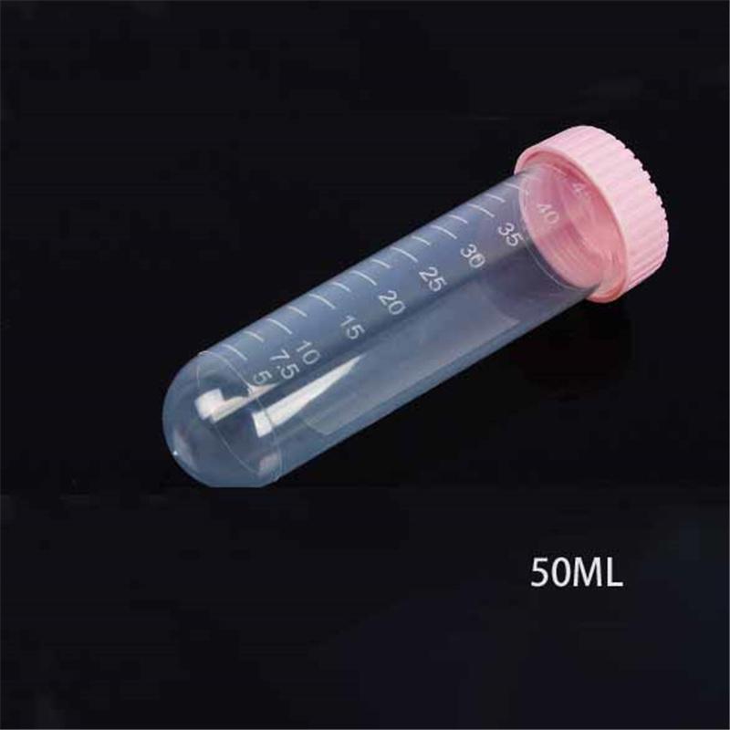 10/20/50 pezzi Tubi da Centrifuga in Plastica da 50 ml - Fondo Rotondo/Conico/Piatto Grado Laboratorio Strumento Didattico per Ricerca Chimica