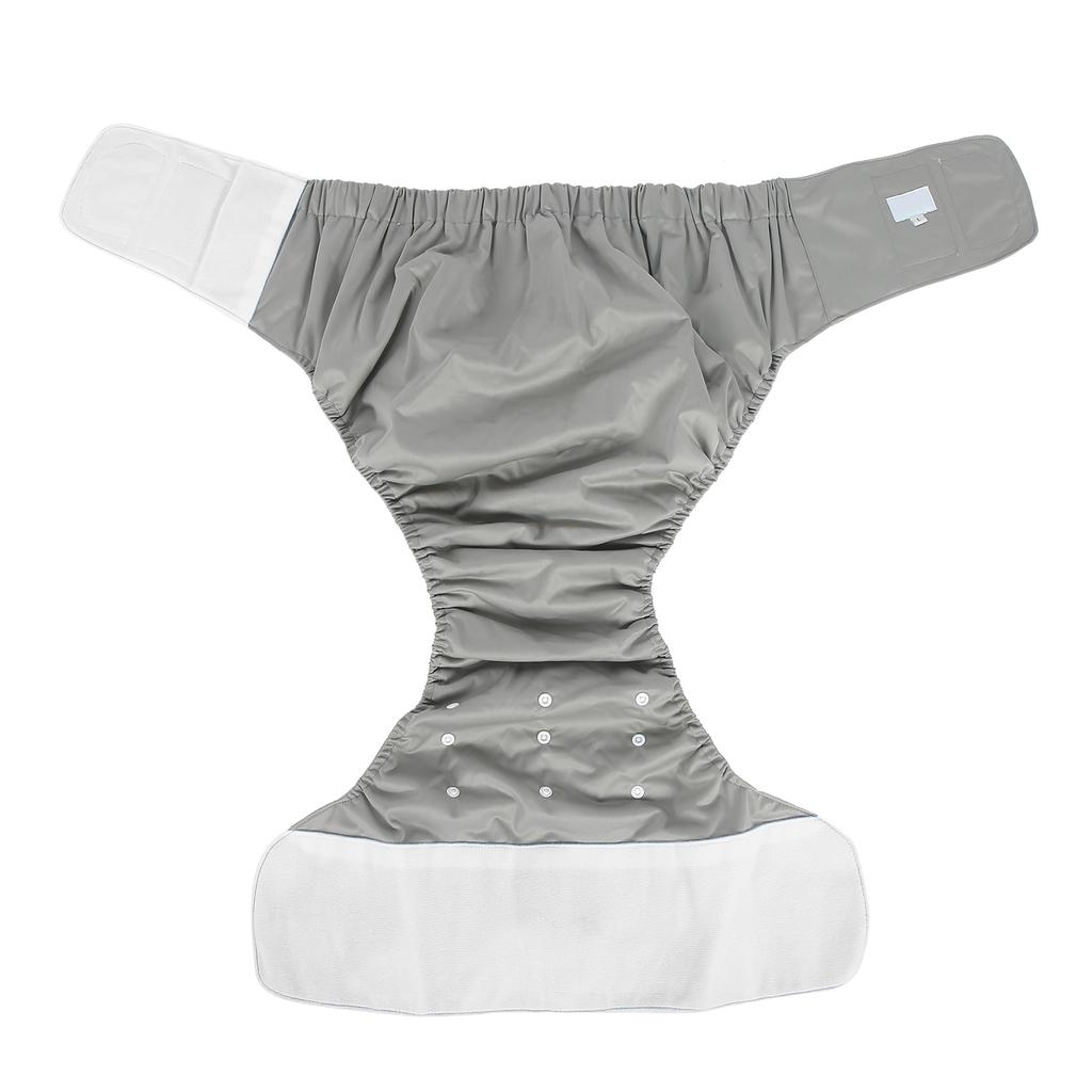 Adult Diaper Adjustable Washable Elderly Diaper Reusable Incontinence Nappy Pants501 Gray