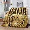 3D Dream Piano Key Music Instrument Cartoon Blanket,Soft Throw Blanket for Home Bedroom Bed Sofa Picnic Office Travel Cover Kids