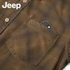 JEEP Men's Casual Loose Fit Cotton Work Shirt