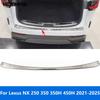 Accessories For Lexus NX 250 350 350H 450H - 2024 2025 Rear Trunk Bumper Foot Plate Tailgate Door Sill Scuff Guard Plate
