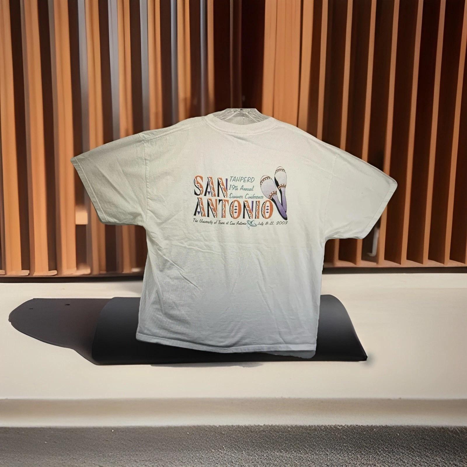 Vintage TAHPERD T Shirt XL 2003 Summer Conference San Antonio University Texas 4XL
