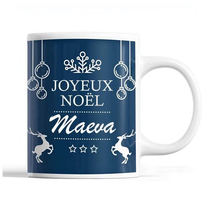 Tasse - Noël Maeva - Céramique - Imprimé recto/verso - 325 ml - Cadeau Secret Santa