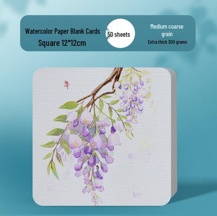 300g Cărți poștale acuarelă: Hârtie din pastă de lemn cu textură medie rotundă și pătrată