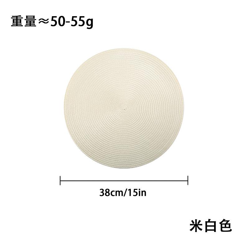 Round Nordic Style PP Placemat Table Mat Western Table Mat Woven Dining Table Anti-scalding Heat Insulation Mat Heat Insulation Table Mat
