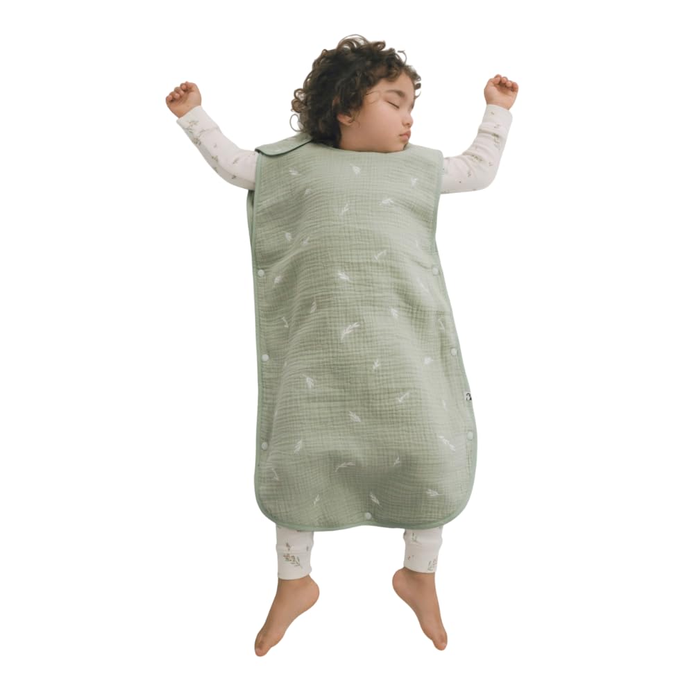 Konny Baby Wearable Embroidered Perfect for Keeps Babies Easy to Put On and Take Green Ages Sleeper, Bedding, 100% Cotton, 6-Layer Gauze, Pattern,