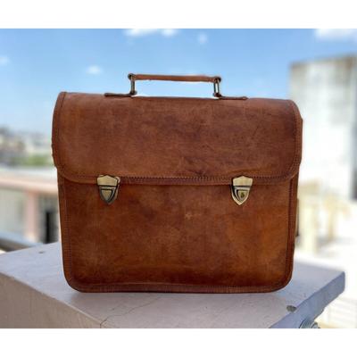 Handmade Men's Genuine Leather Vintage Laptop Messenger Briefcase Bag Satchel
