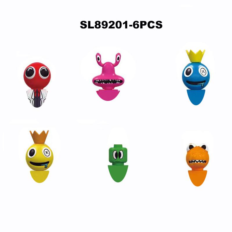 RZL0004 0005 Rainbow Mini Action Figures Bricks Building Blocks Games Character Colorful Man Model Toys Gifts for Kids