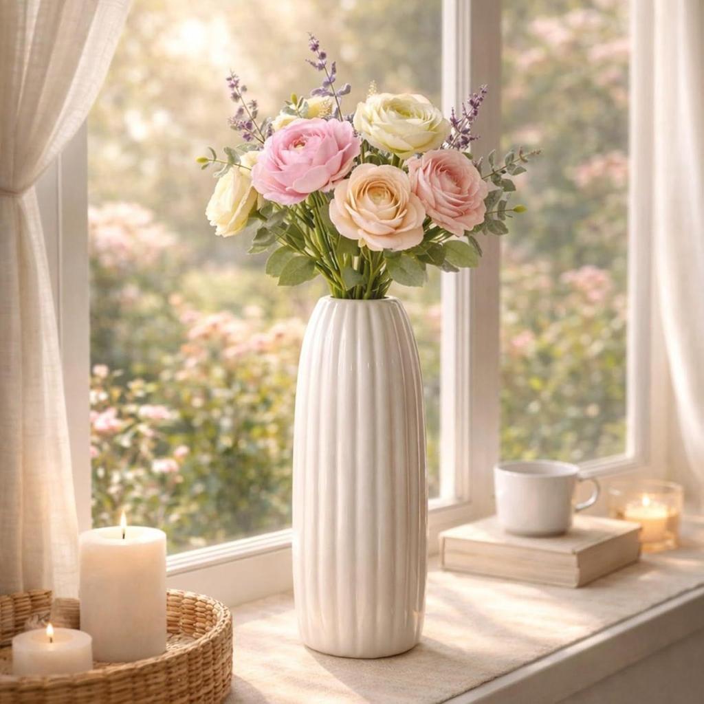 Centerpiece Flower Pot for Living Room| Ceramic Flower Vase for Home Décor| Show piece for Home| Handcrafted Decoration Item