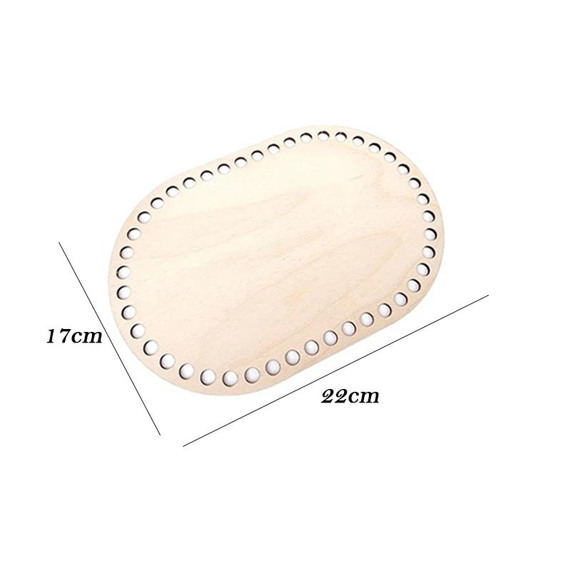 Base per cestino all'uncinetto ovale vuota in solido legno naturale per cestini fai-da-te, materiale per intreccio, creazione di artigianato, decorazione per la casa