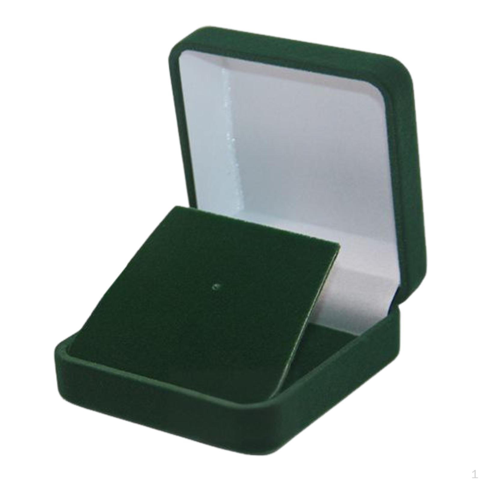 

Velvet Display Box Holder Multipurpose Gift Medals s Pins Commemorative Jewelry Green White