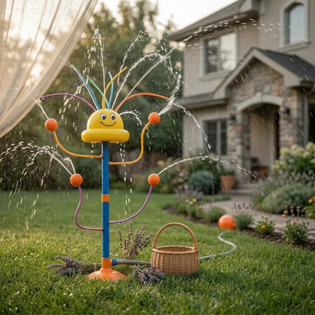 Gartensprenger Spielzeug für Kinder, Gesichtssprühwasser Spielzeug, Hinterhof Sprinkler, Sommer Familienspiel, Lustiges Wasserspielzeug Geeignet für Jungen und