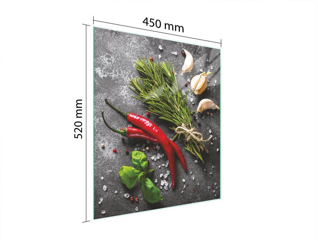 GLASS CUTTING BOARD 45x52 Chili