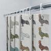 Rustic Farmhouse Decor: Handcrafted Rooster Pattern Shower Curtain For Bathroom Decoration – White Background With Blue, Green,