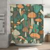 Charming Mushroom Print Shower Curtain Vivid Unique Decor for Your Bathroom