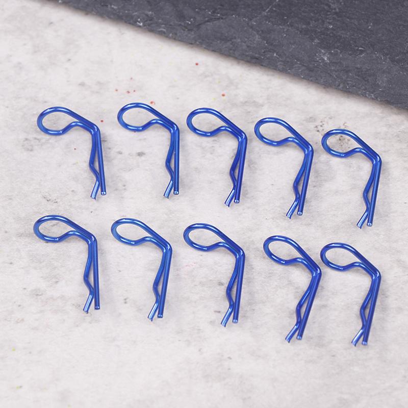 10Pcs Rc Body Clips 90-Degree Angle Springy Pins Bent Springy Pins For 1/8 1/10 1/12 Scale Model Car Truck Crawler Truck