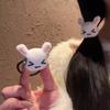 1/2/4PCS Cute Plush Bunny Rabbit Hair Tie Hairband for Lolita JK Girls Students Ponytail Hair Rope Hair Accessories Jewelry Gift