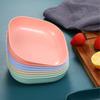 10 Stück Snackteller Macaron-Farbe Einfaches Strohknochen-Spuckteller-Set Süßigkeiten Obst Keks Kuchen Aufbewahrungstablett Küchenzubehör