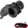 Car Cigarette Lighter Socket 12V 24V Adapte Plug Motorcycles Cigar Jack Multi Socket for Marine Boat Motorcycle Truck RV ATV