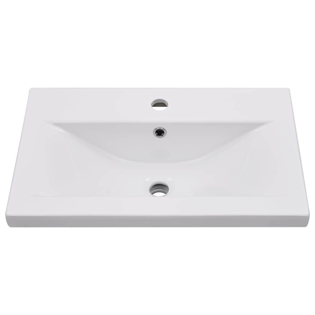 White Washbasin Cabinet with Built In Basin Particleboard