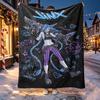 Jinx Pattern Blanket for Home Decoration, Bed, Sofa, Car Travel, Camping, Suitable for All Seasons, Birthday Christmas Gift
