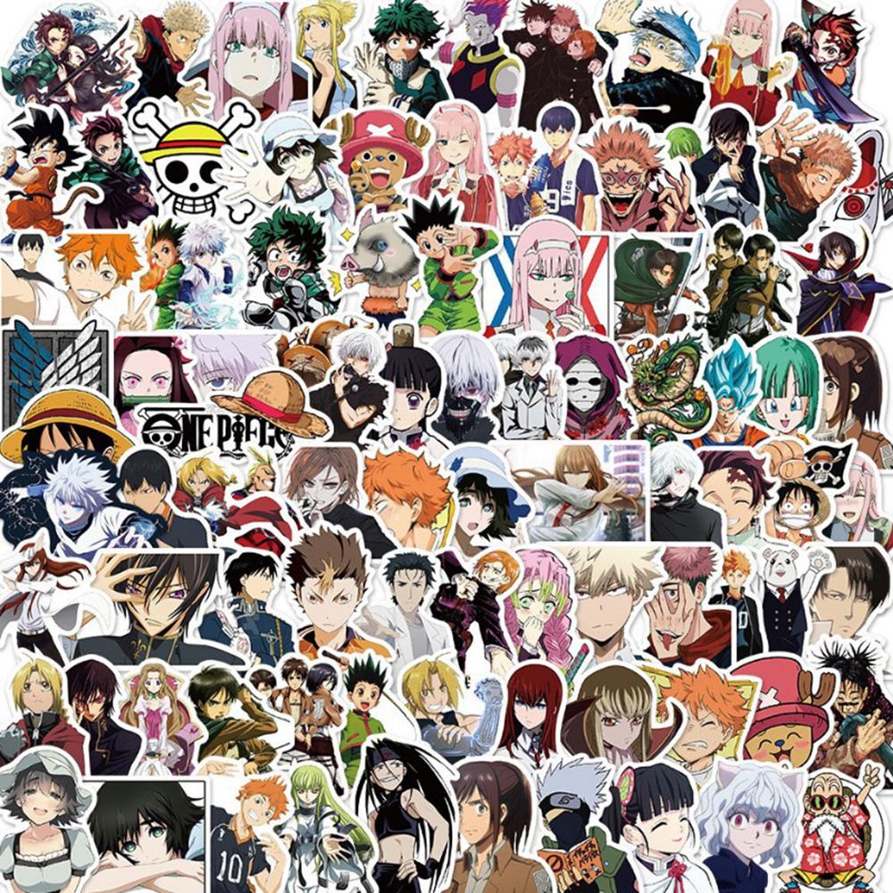 

10/30/50/100pcs Mixed Anime Stickers Cute Cartoon Waterproof DecalsToy DIY Motorcycle Luggage Skateboard Kawaii Graffiti Sticker 10PCS