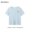 Northern Deer Alpaca Wool Floral Crochet Knit Women's Short Sleeve Top