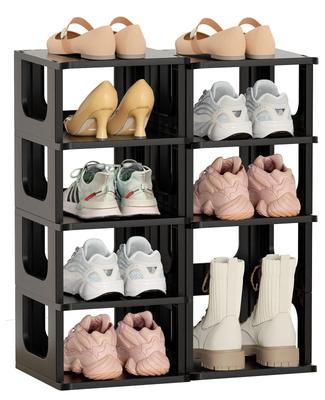 HAIXIN Smal Schoenenrek, In Hoogte Verstelbaar, 5 Lagen x 2, Ruimtebesparend, Eenvoudige Montage, Stapelbaar, Compact Ontwerp (ca. B48,6 x D26 x H58,3cm)